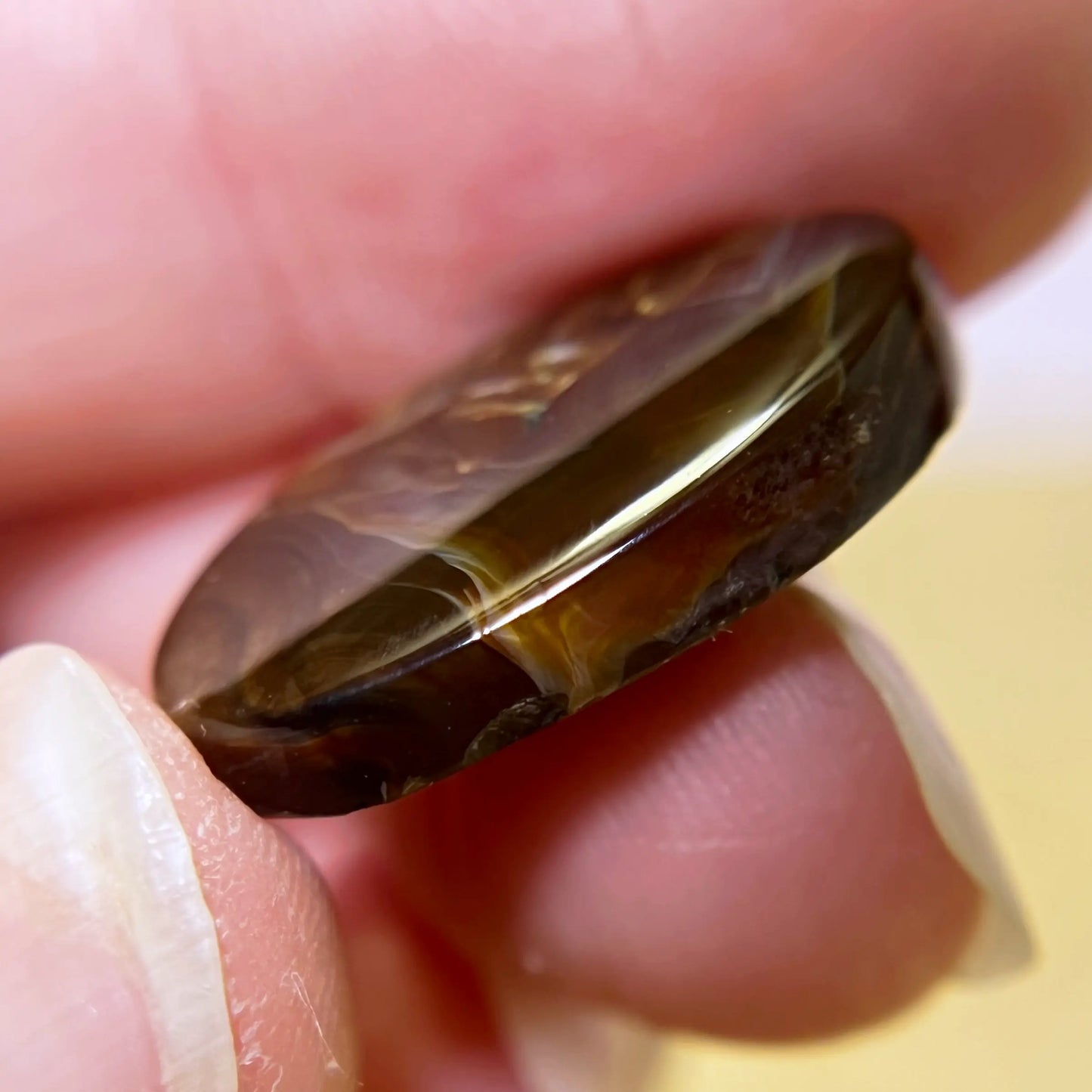 Fire Agate Crystal Cabochon