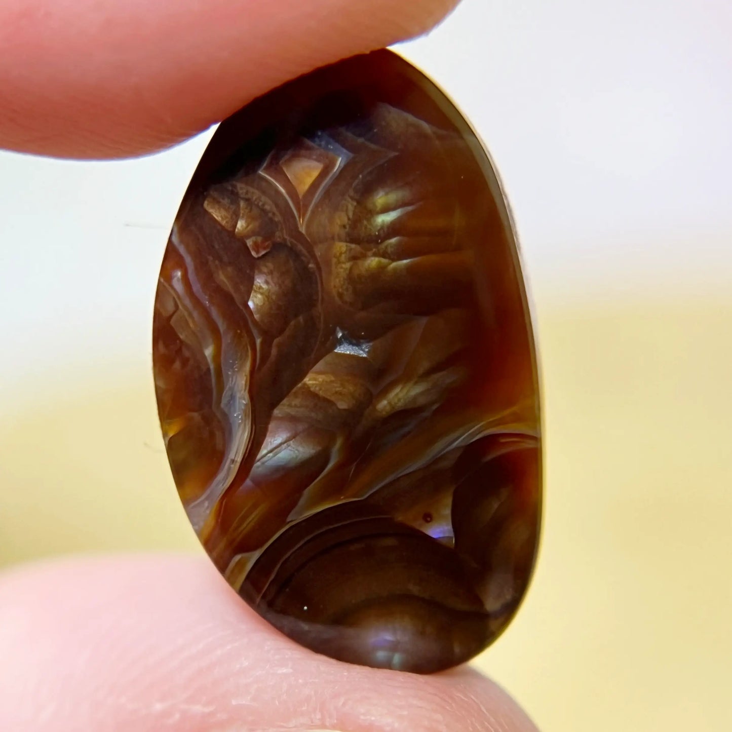 Fire Agate Crystal Cabochon