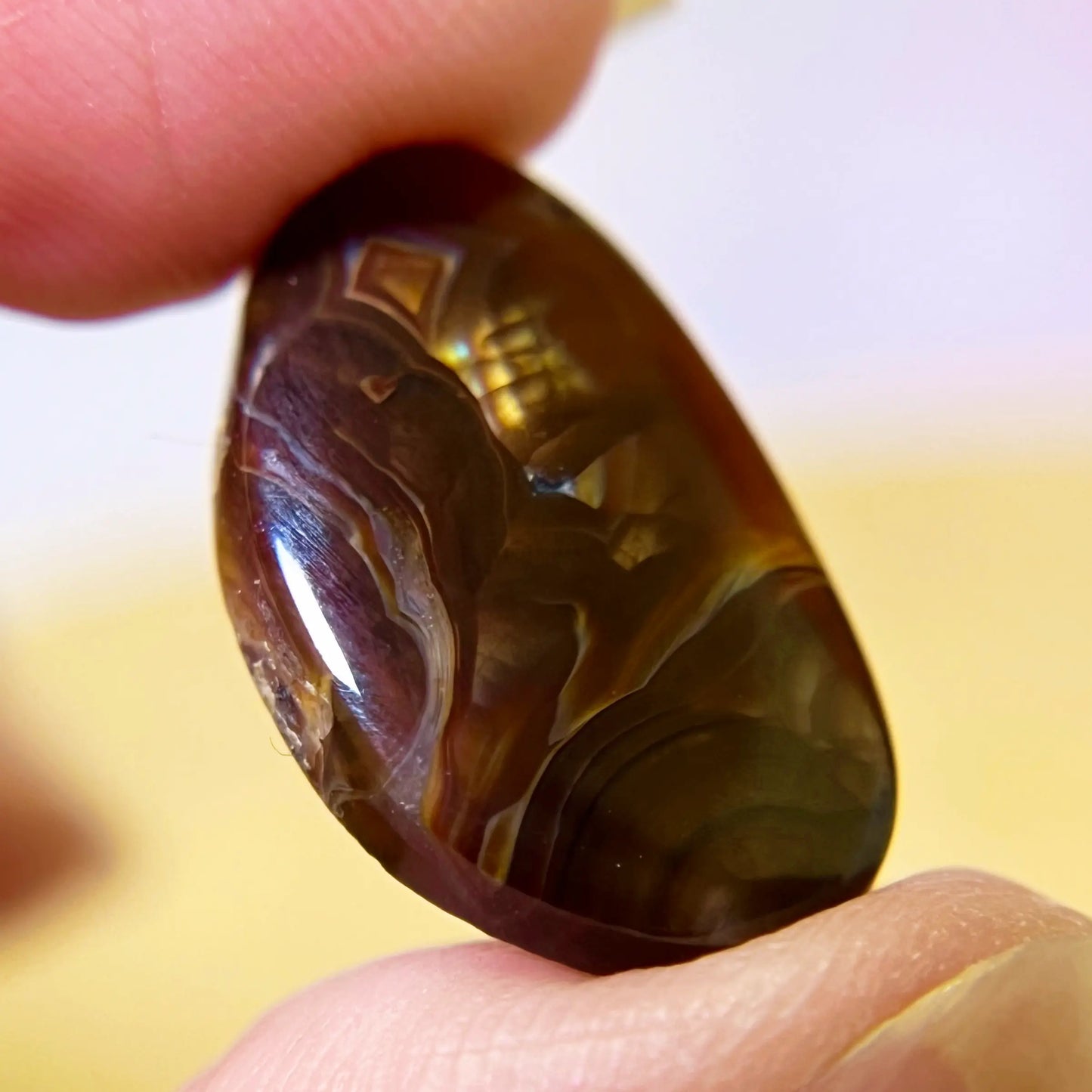 Fire Agate Crystal Cabochon