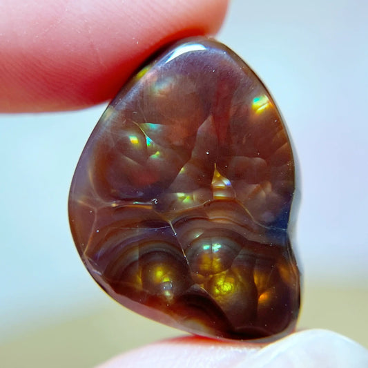 Flashy Fire Agate Gemstone Cabochon