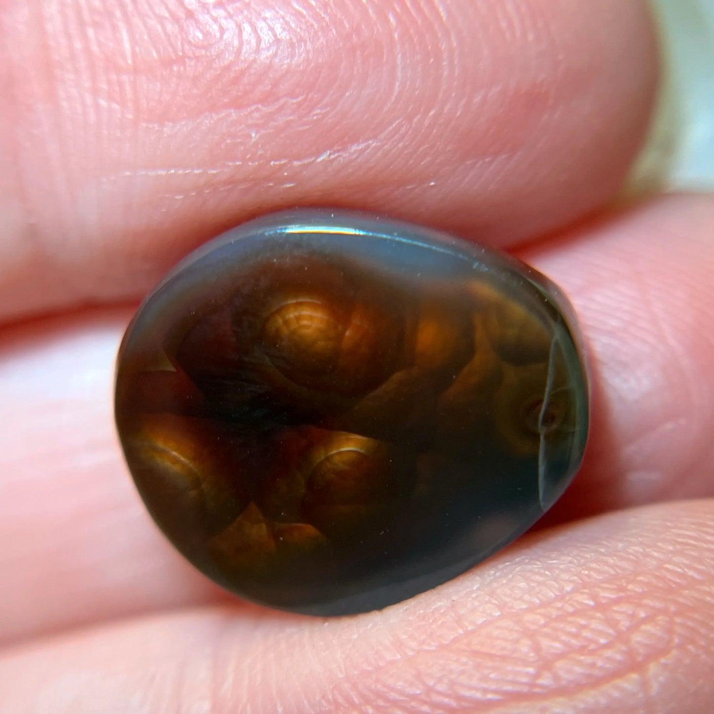 Fire Agate Crystal Cabochon