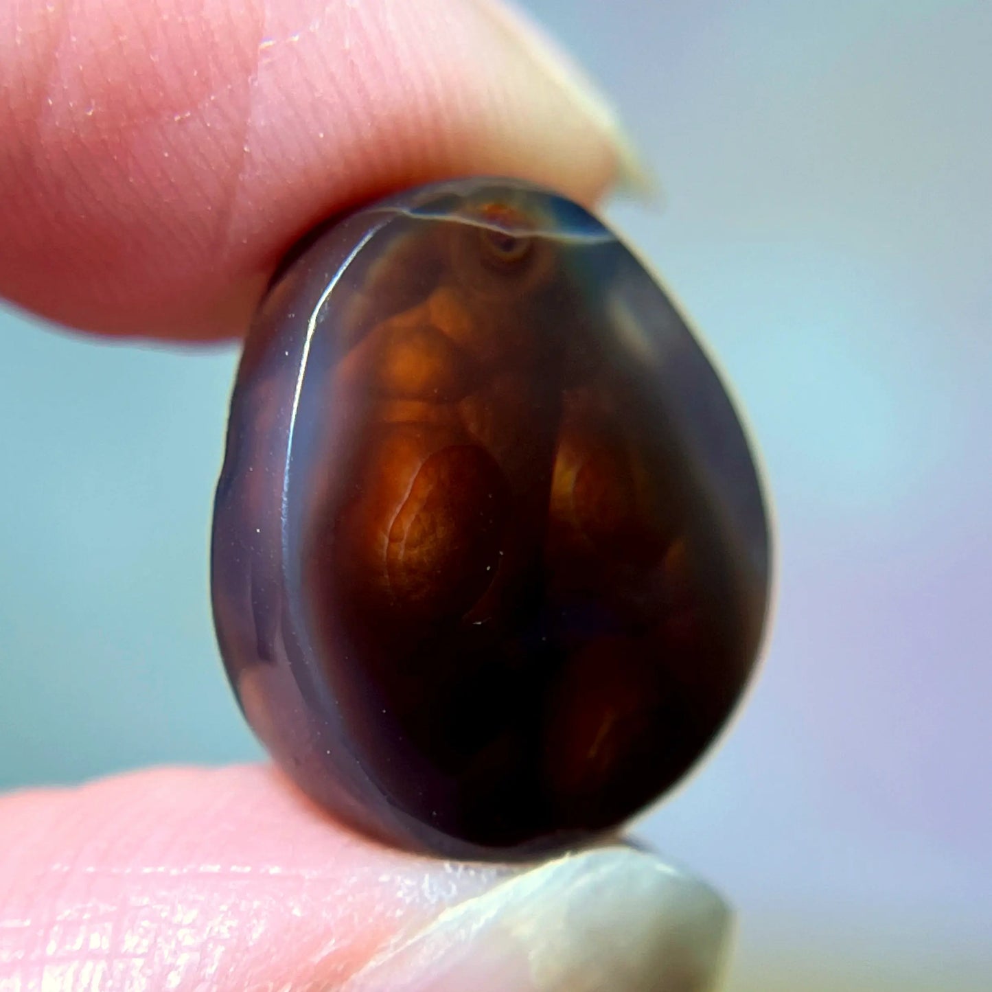 Fire Agate Crystal Cabochon