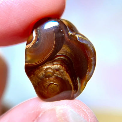 Flashy fire agate tumbled crystal stone