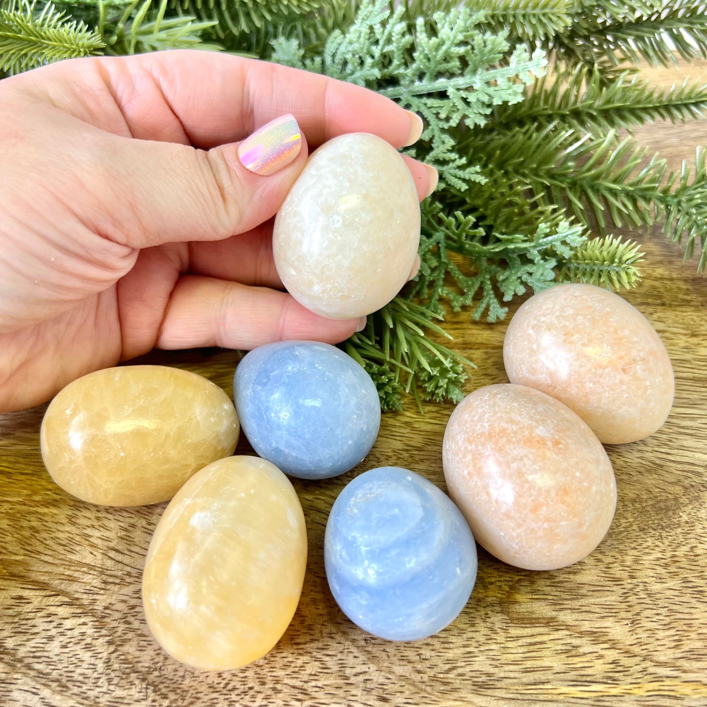 Pale Orange Calcite Crystal Egg - You get one