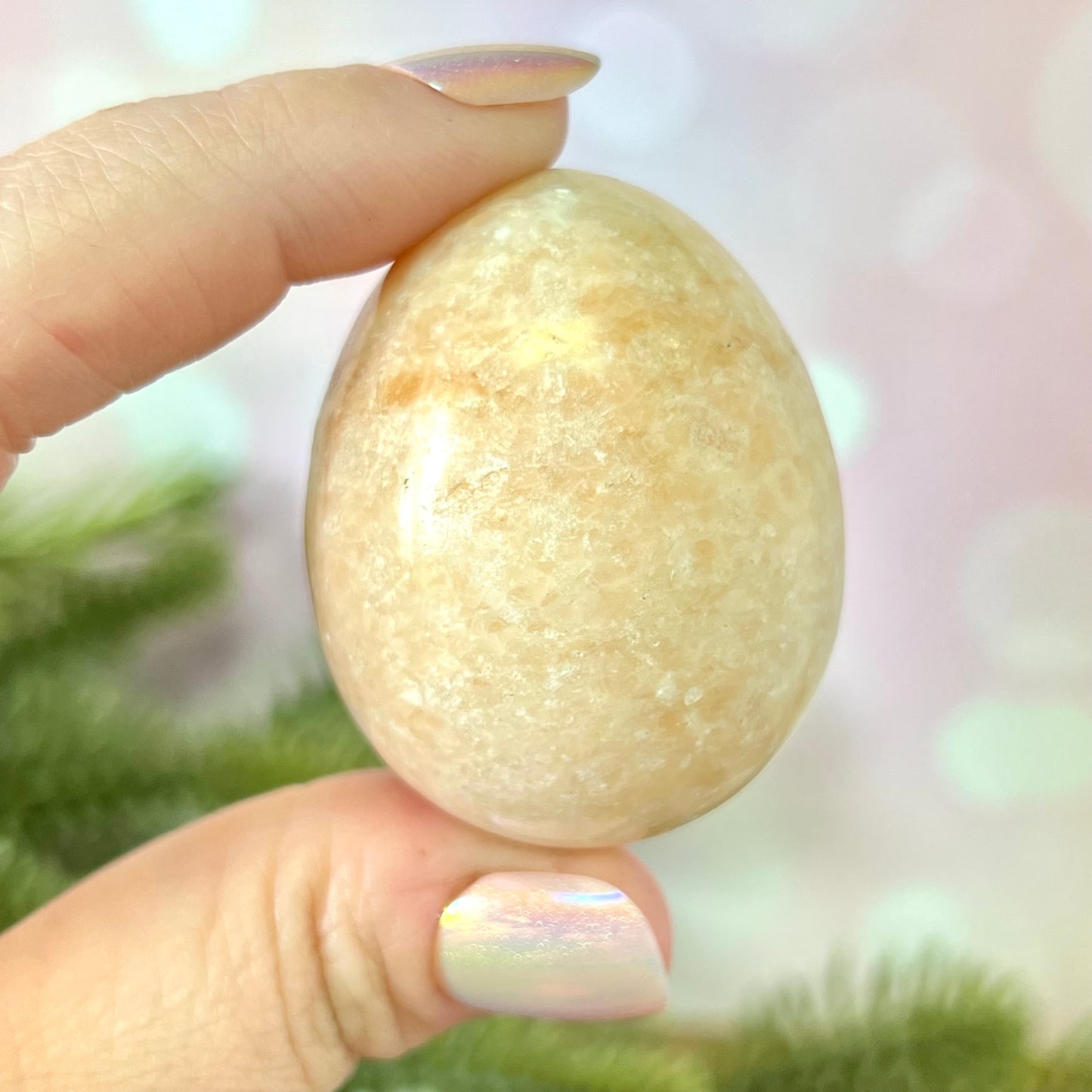 Pale Orange Calcite Crystal Egg - You get one