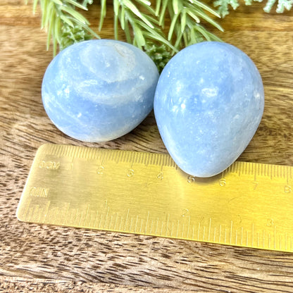 Light Blue Calcite Crystal Egg - You get one