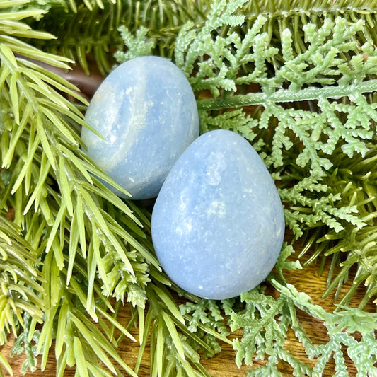 Light Blue Calcite Crystal Egg - You get one