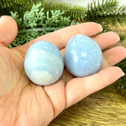 Light Blue Calcite Crystal Egg - You get one