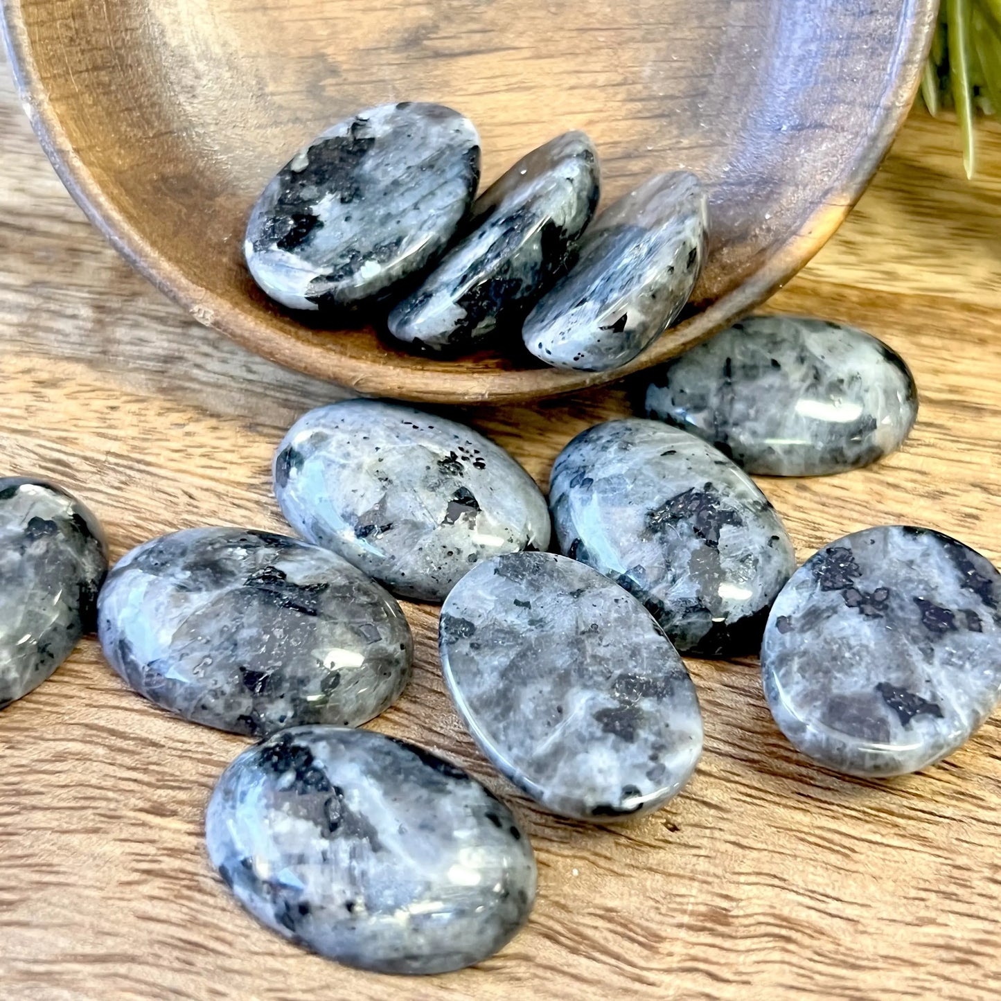 Larvikite Crystal Oval Cabochon