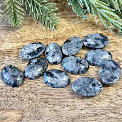 Larvikite Crystal Oval Cabochon