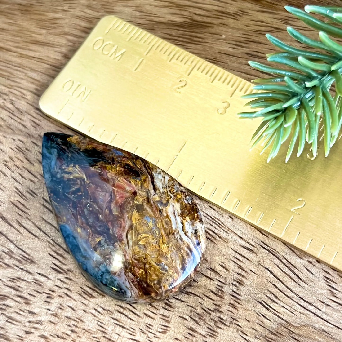 Pietersite Teardrop Domed Crystal Cabochon