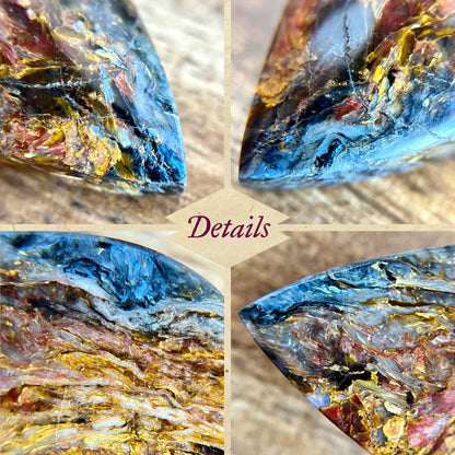 Pietersite Teardrop Domed Crystal Cabochon