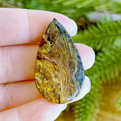 Pietersite Teardrop Domed Crystal Cabochon