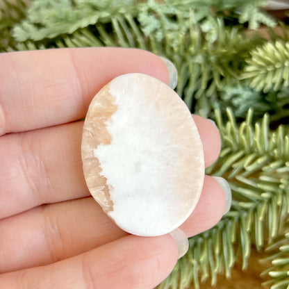 Scolecite Zeolite Oval Cabochon