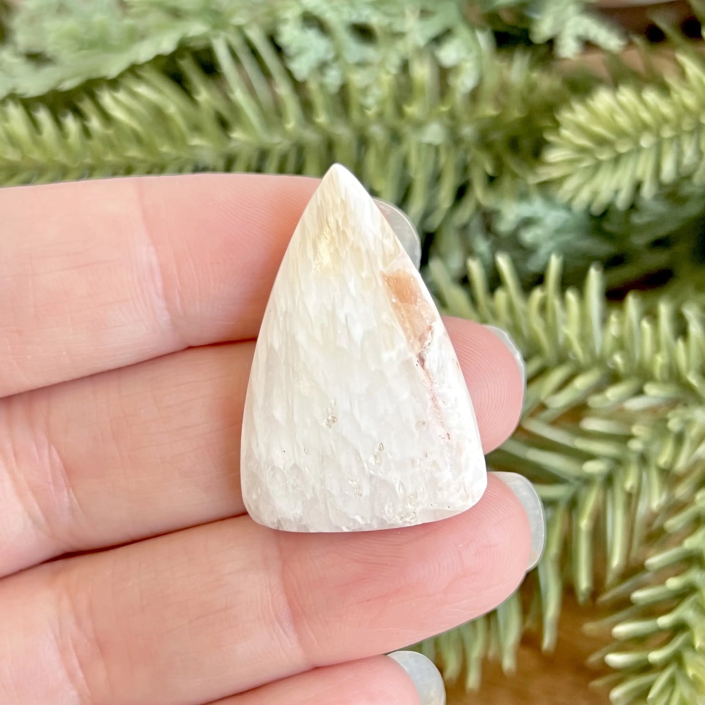 Scolecite Zeolite Triangle Cabochon