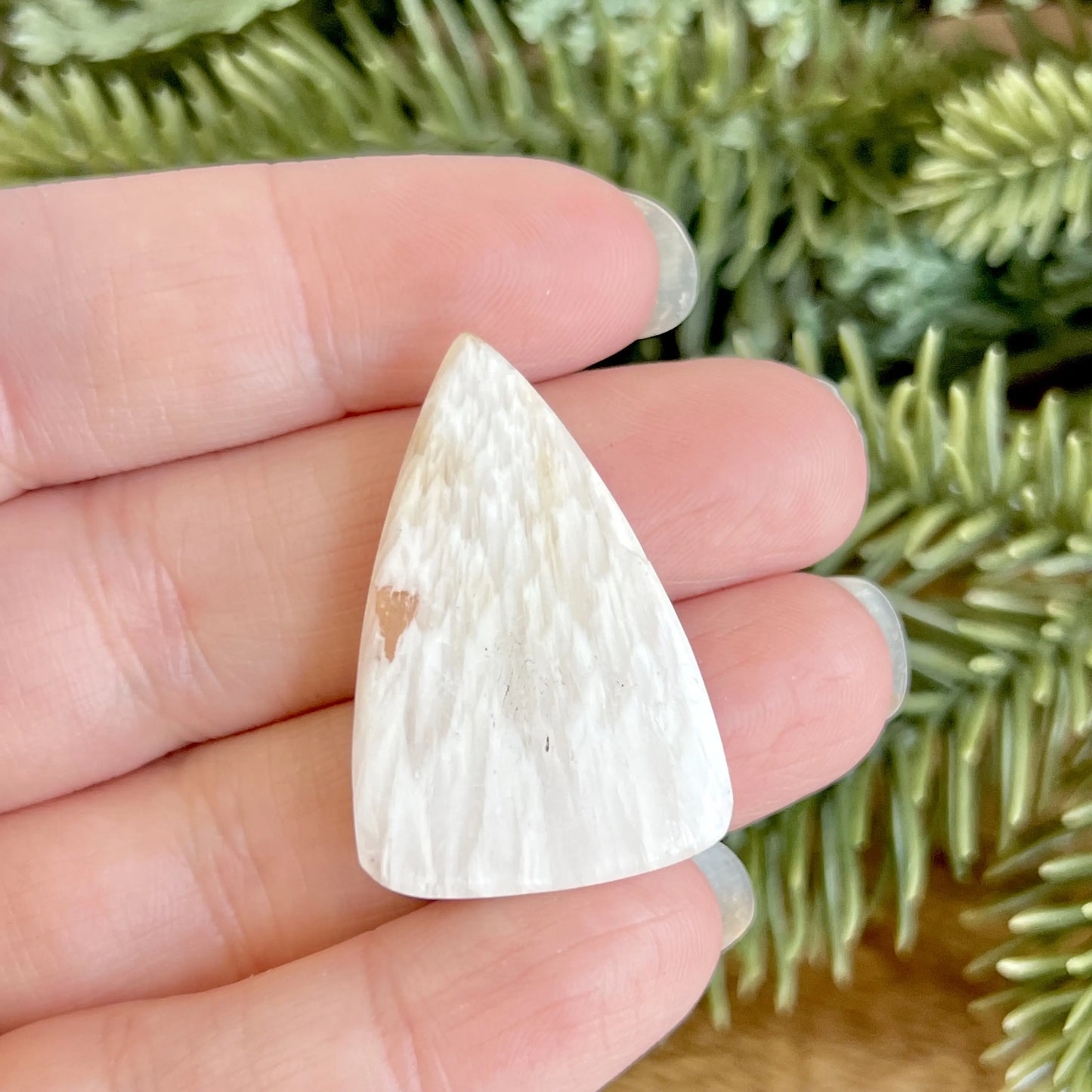 Scolecite Zeolite Triangle Cabochon