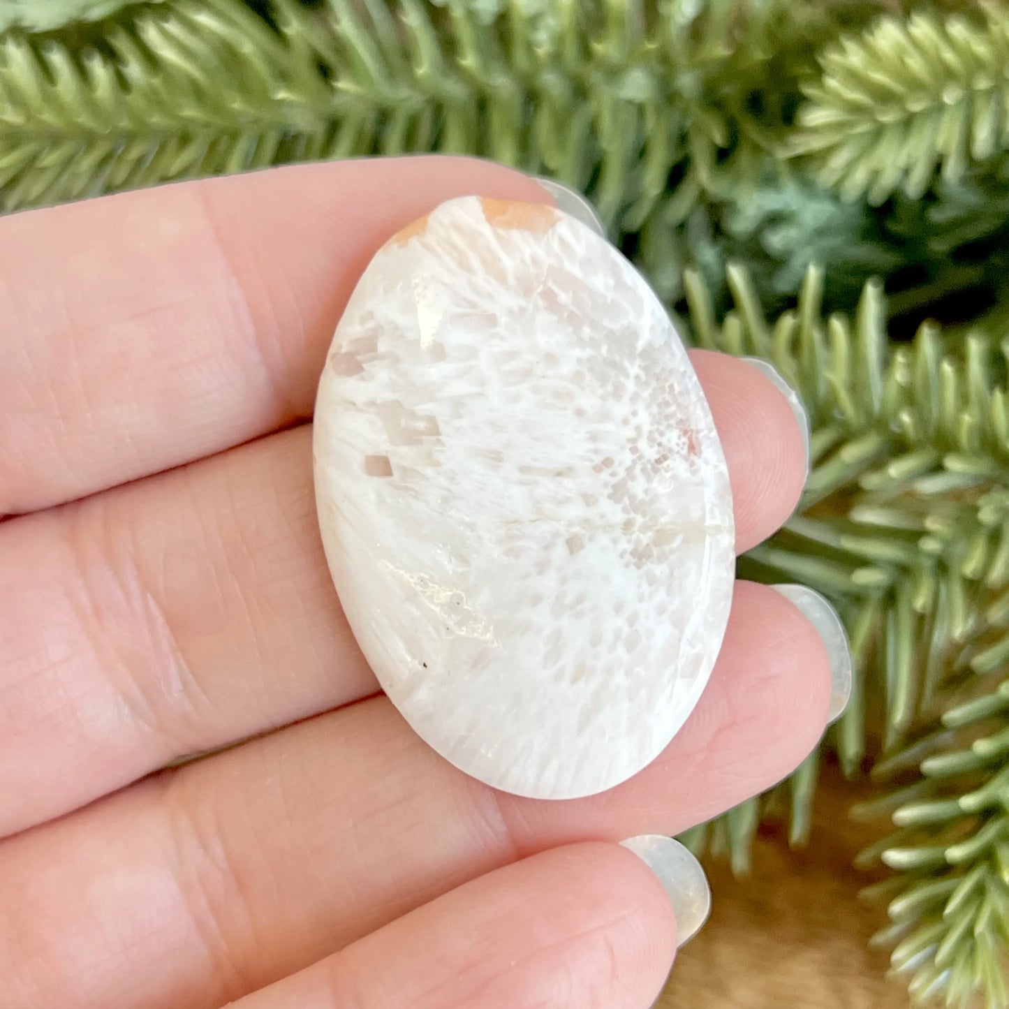 Scolecite Zeolite Oval Cabochon