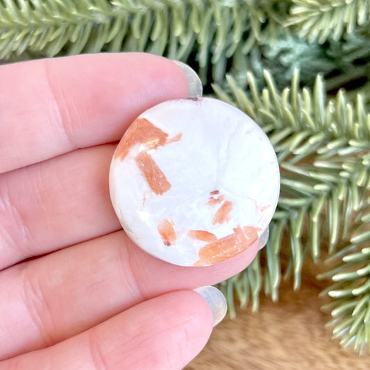 Scolecite Zeolite Round Cabochon