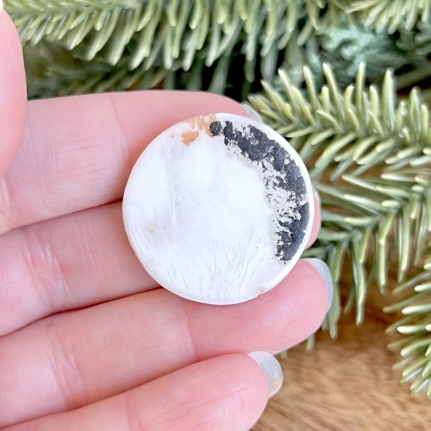 Scolecite Zeolite Round Cabochon