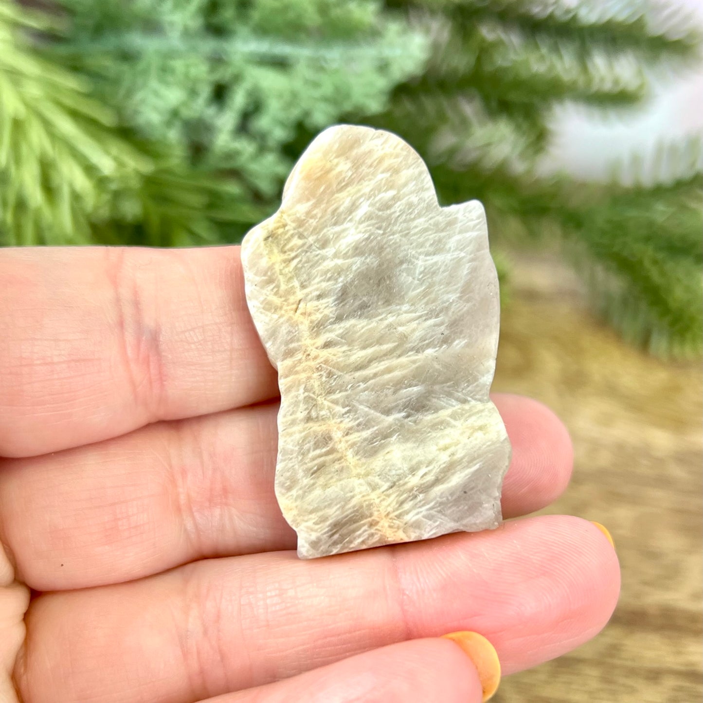 a person holding a piece of rock in their hand