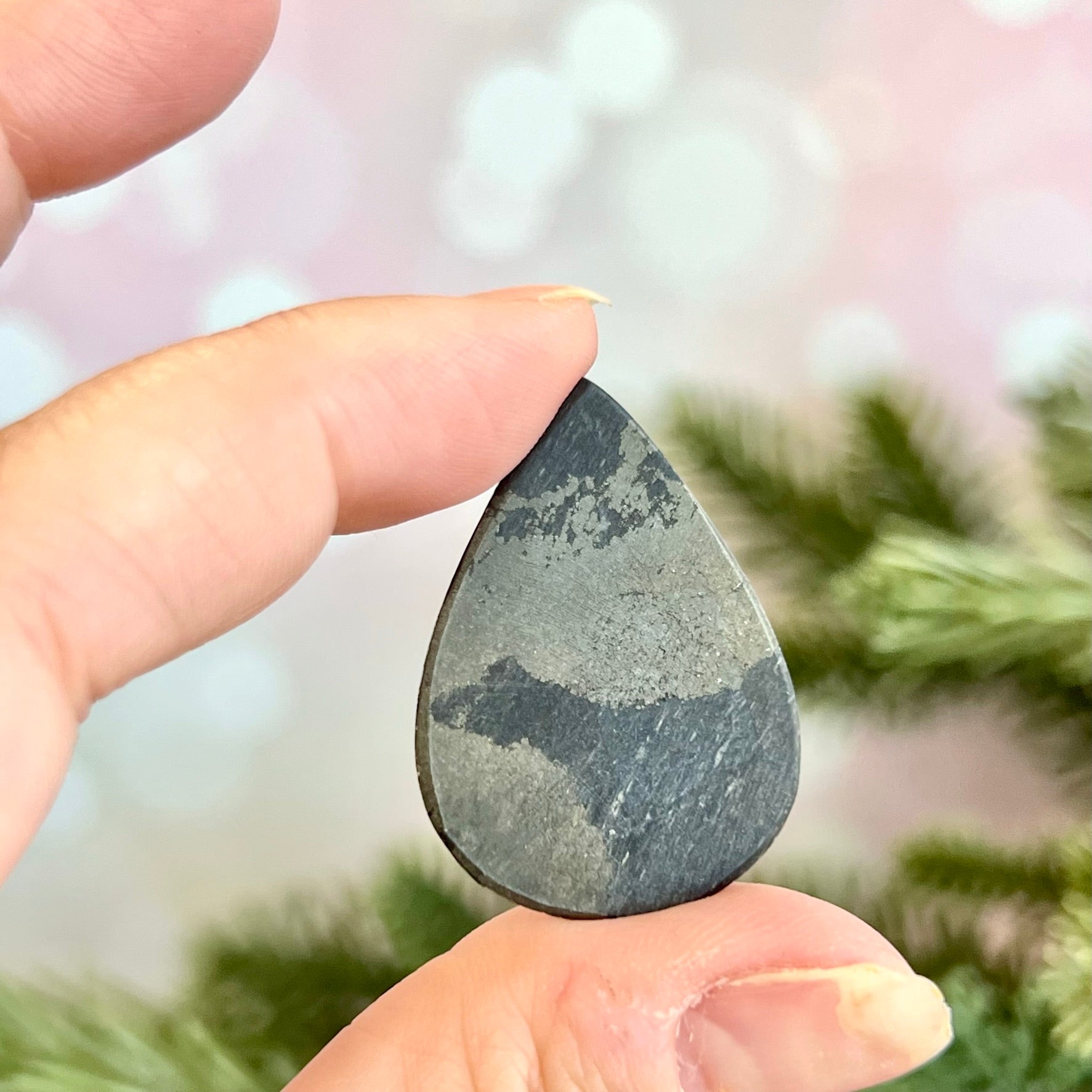 a person holding a rock in their hand