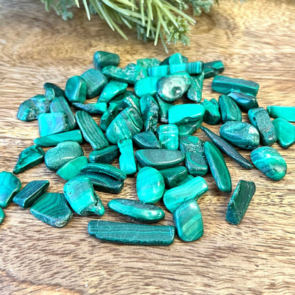 Malachite Mini Tumbled Crystals - You get one