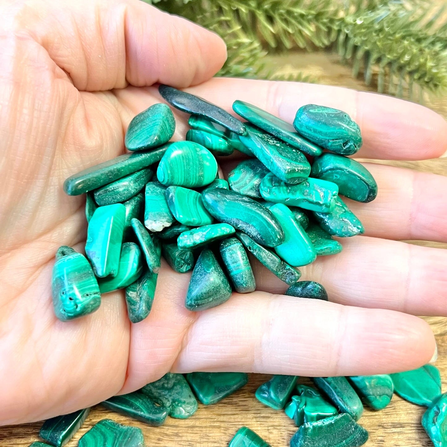 Malachite Mini Tumbled Crystals - You get one