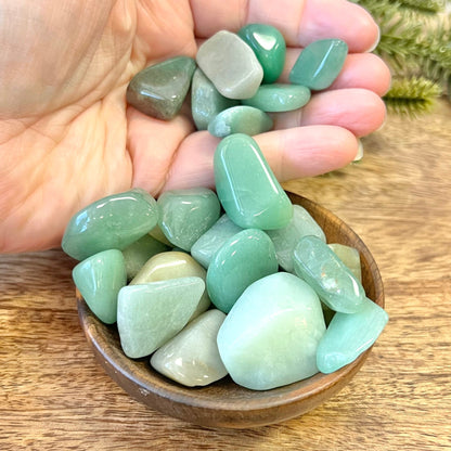 Green Aventurine Tumbled Crystal - Multiple Sizes