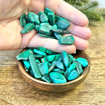 Malachite Mini Tumbled Crystals - You get one