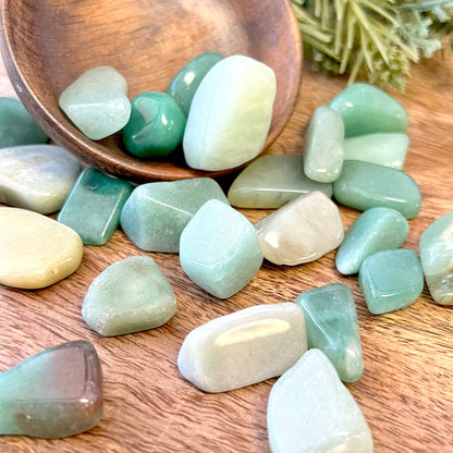 Green Aventurine Tumbled Crystal - Multiple Sizes