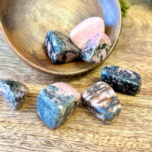 Rhodonite Tumbled Crystals - You get one