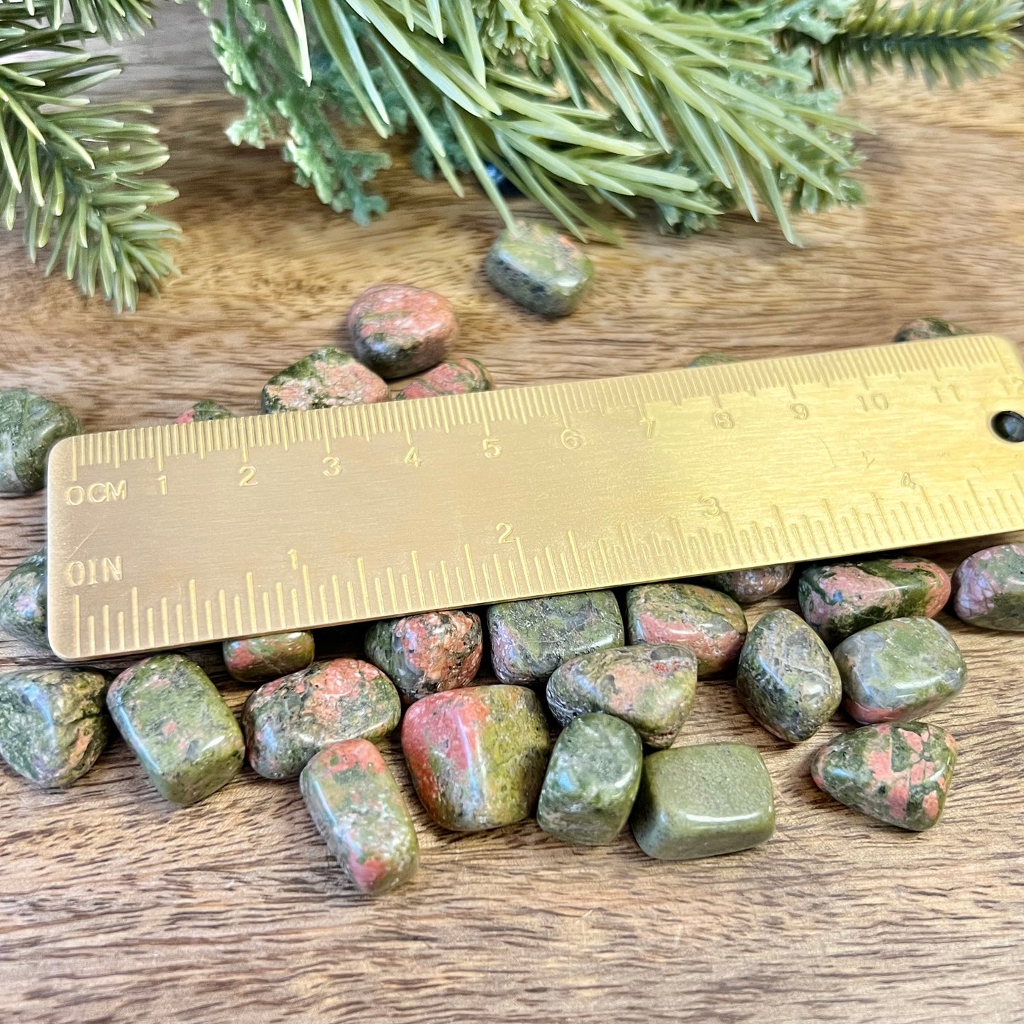 Unakite Tumbled Crystal Cubes - You get one