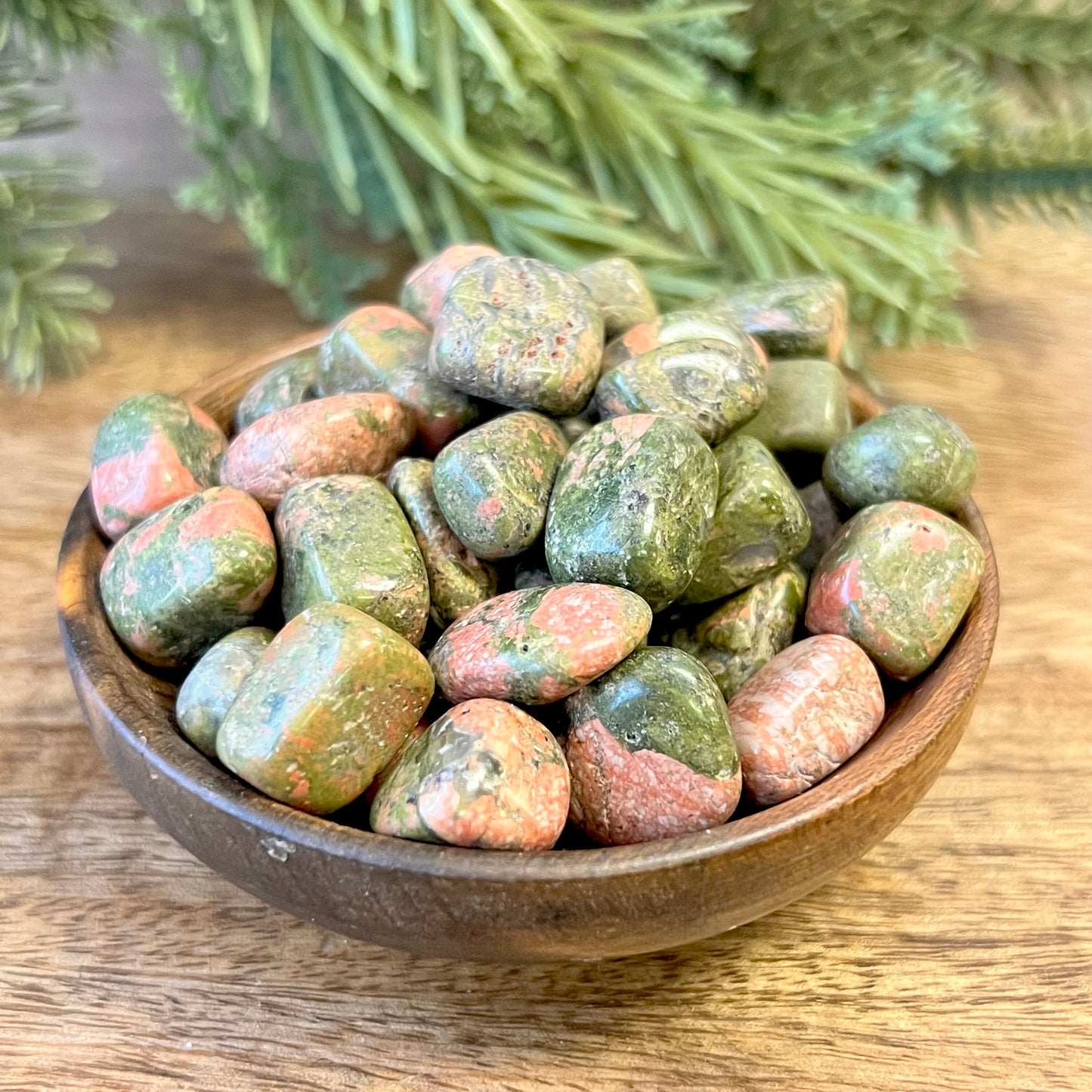 Unakite Tumbled Crystal Cubes - You get one