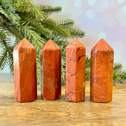 Red Jasper Tumbled Crystal Tower - You get one