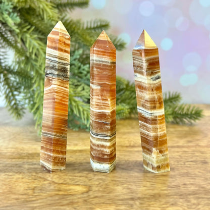 Honey Calcite Crystal Tower - You get one