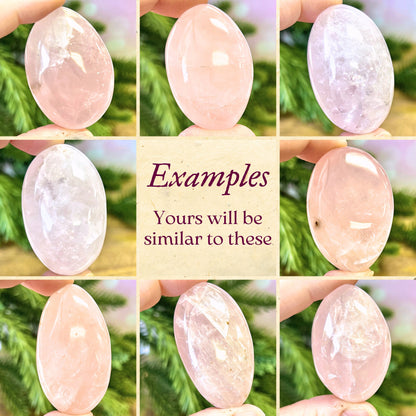 Rose Quartz Palm Stone - You get one