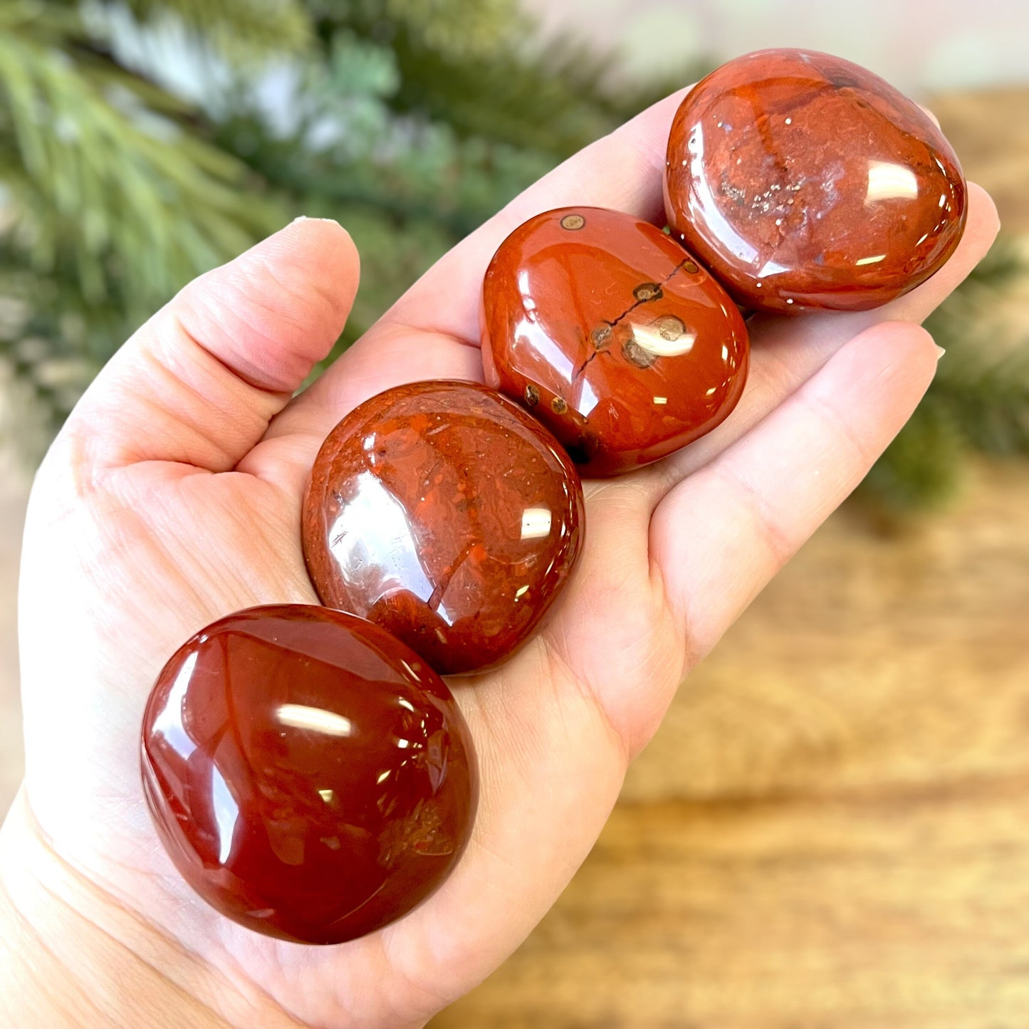 Red Jasper Palm Stone - You get one