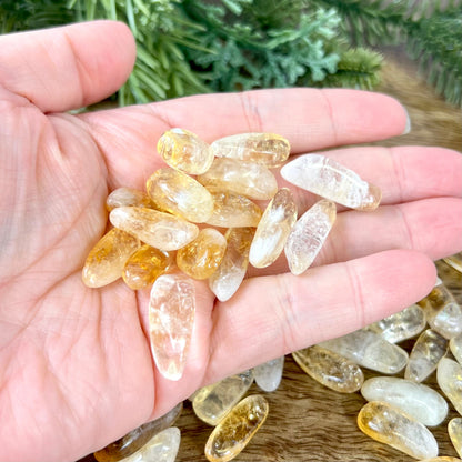 Citrine (Heat-Treated) Tumbled Crystals - You get one