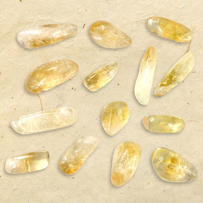 Citrine (Heat-Treated) Tumbled Crystals - You get one