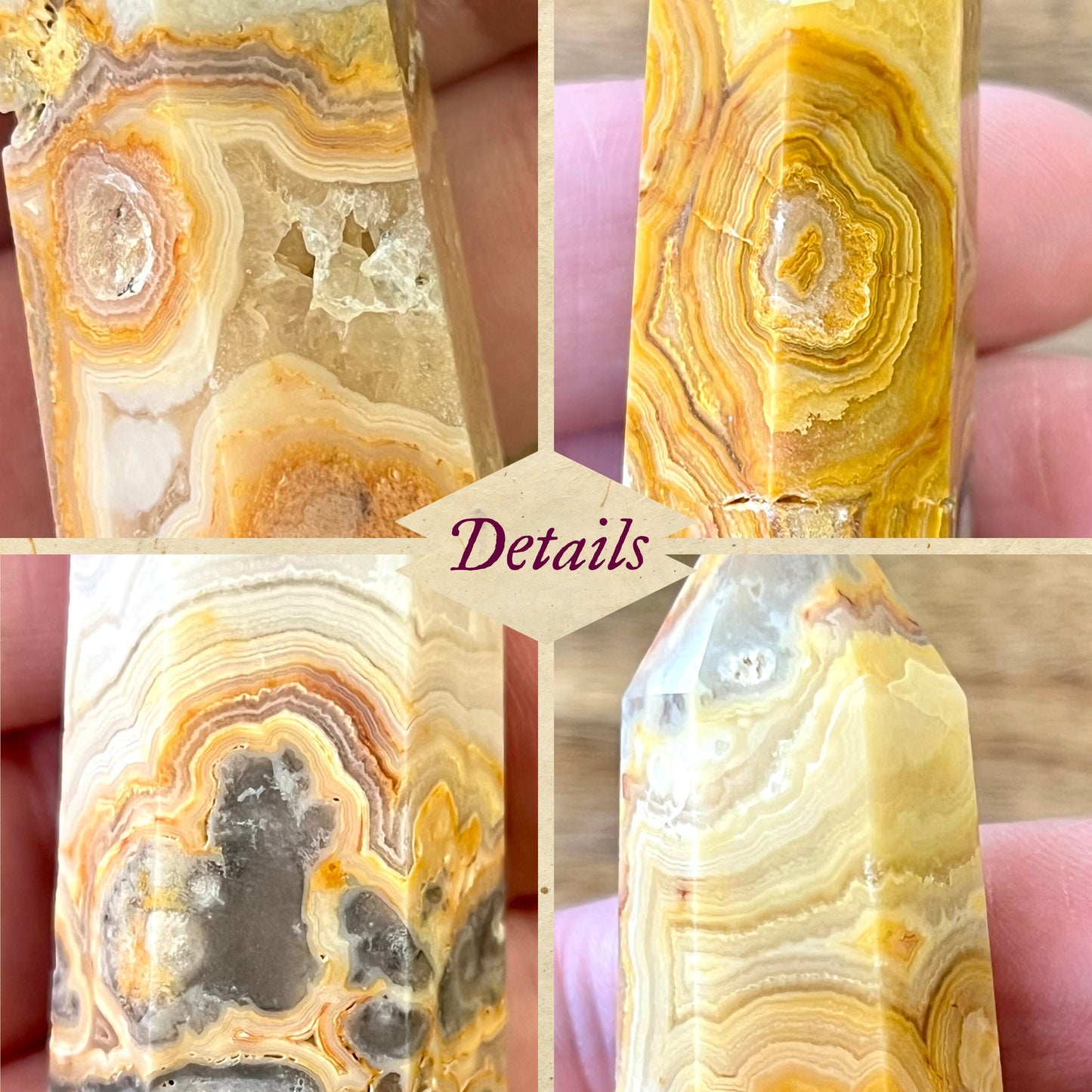 Crazy Lace Agate Crystal Tower - You get one