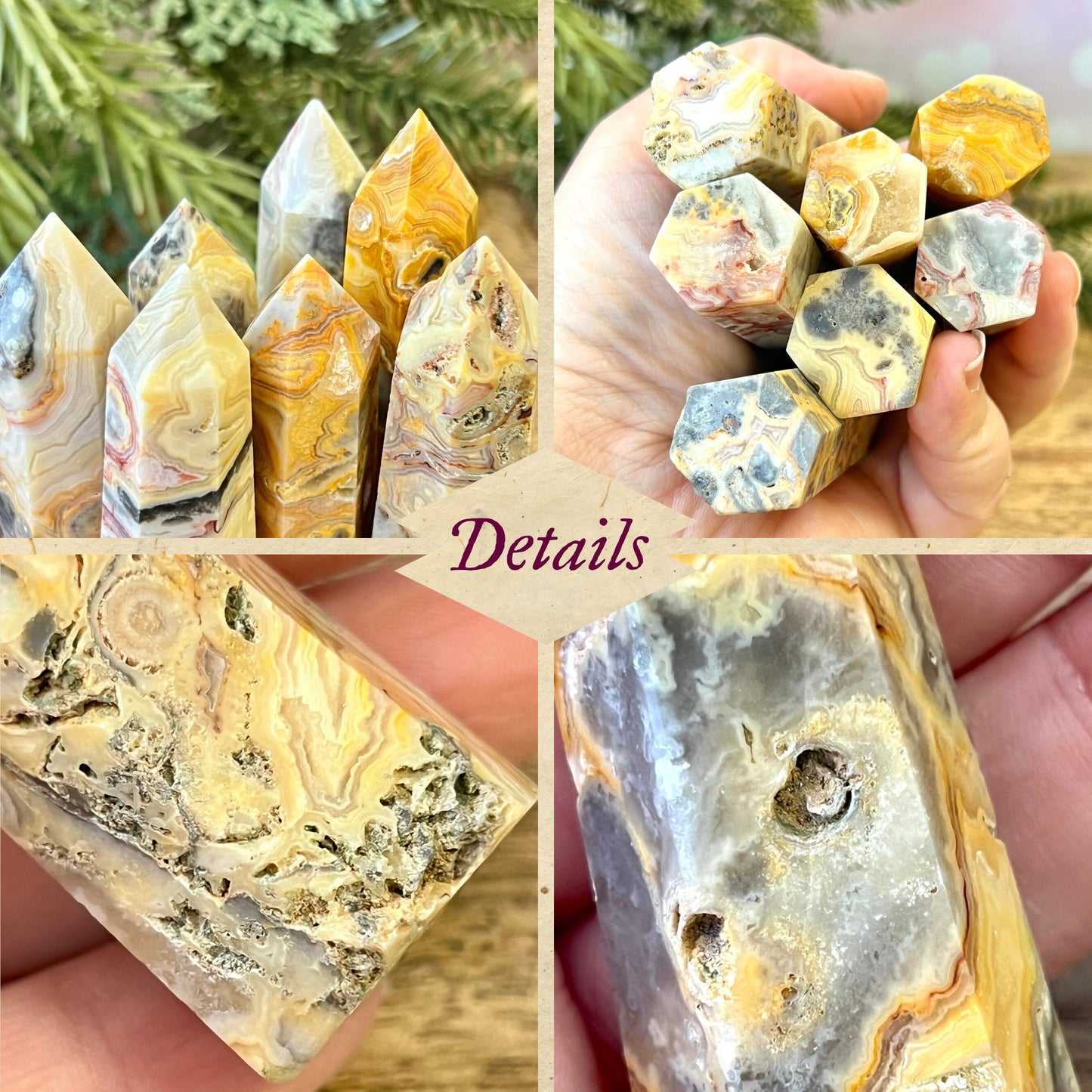 Crazy Lace Agate Crystal Tower - You get one