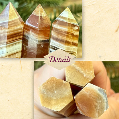 Honey Calcite Crystal Tower - You get one