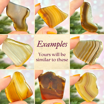 Agate Slice Tumbled Crystals - Multiple Sizes