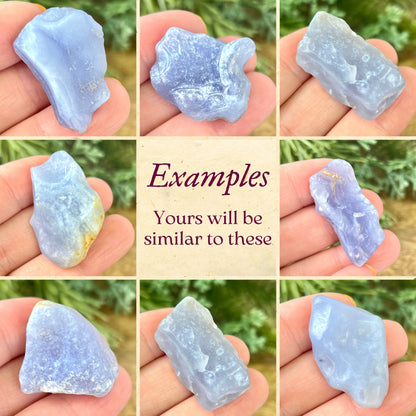 Blue Lace Agate Tumbled Crystal with Matte Finish - You get one