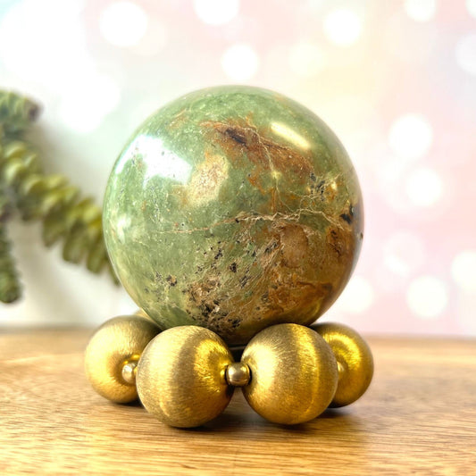 Vintage Gold Bead Crystal Sphere Stand - You get one