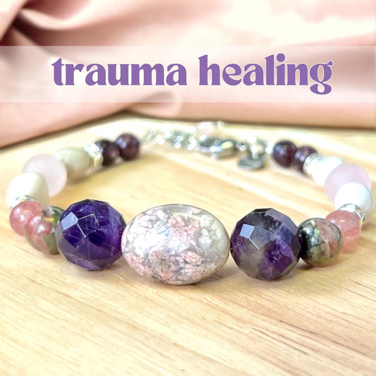 Generational Trauma Healing Beaded Crystal Bracelet - Handmade REMY Collection