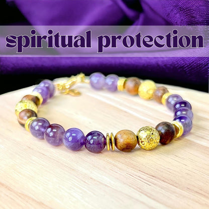 Spiritual Protection Beaded Crystal Bracelet - Handmade REMY Collection