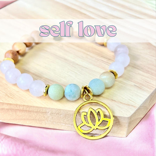 Self Love Beaded Crystal Bracelet - Handmade REMY Collection