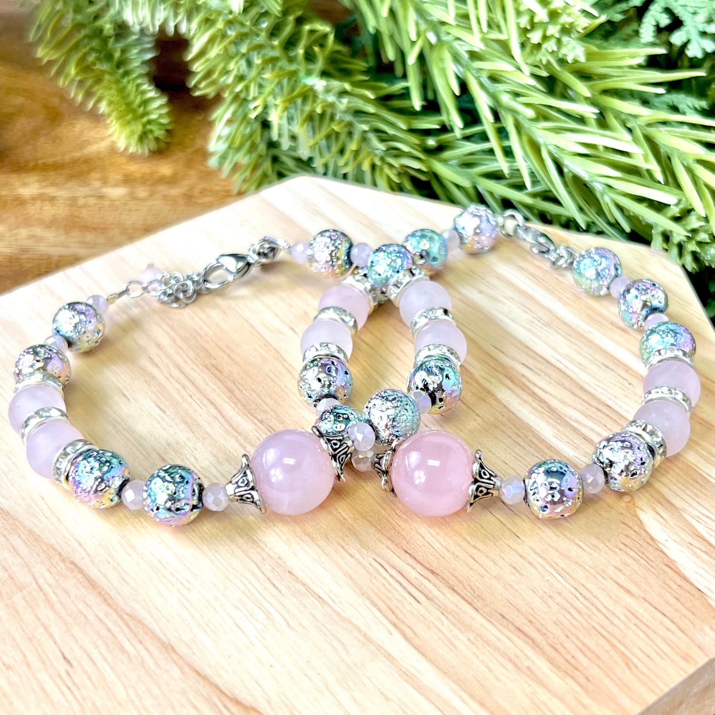 Open Hearted Beaded Crystal Bracelet - Handmade REMY Collection