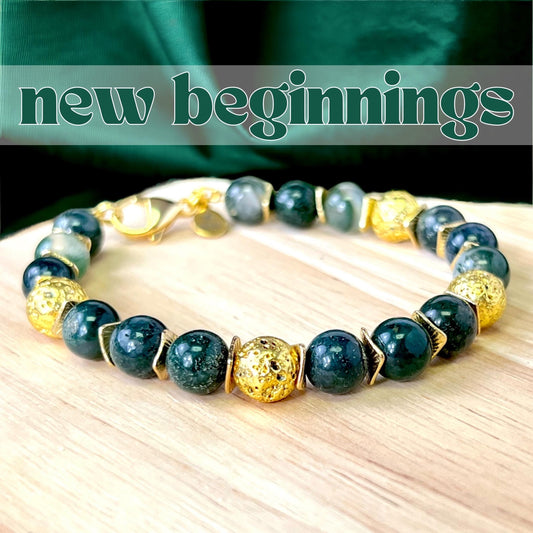 New Beginnings Beaded Crystal Bracelet - Handmade REMY Collection